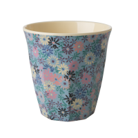 Small Blue Flower Print Melamine Cup Rice DK